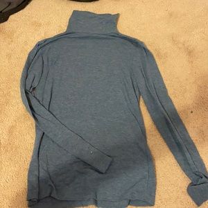 Blue long sleeve turtleneck shirt